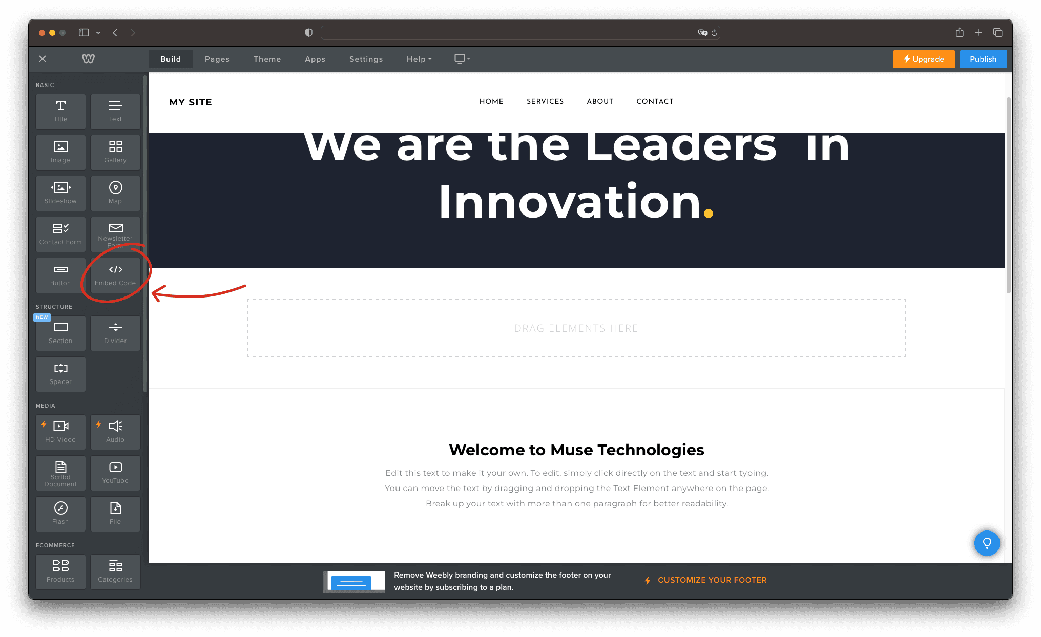 Step - 2: Insert Embed Code block